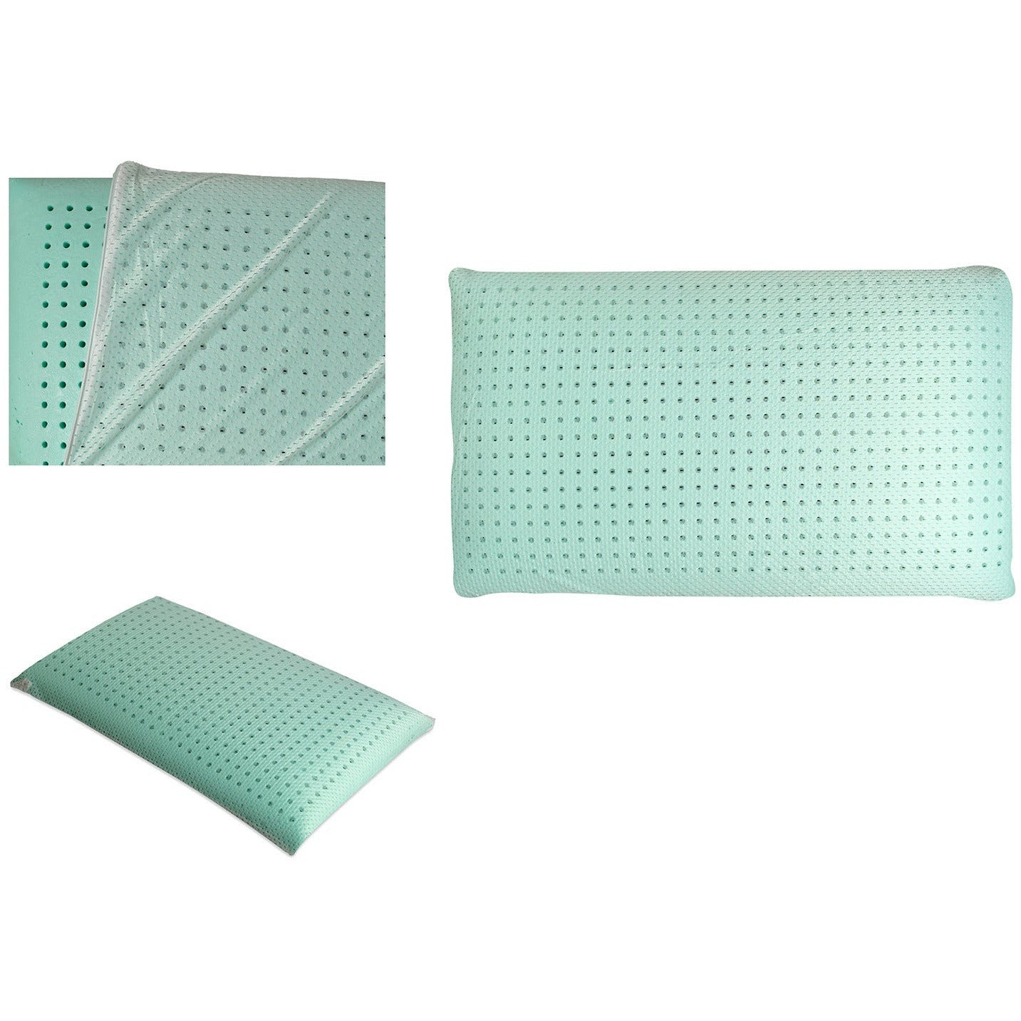 FIXOMED - Guanciale Memory Foam con essenza profumata Eucalipto Aromatherapy - h15x72x42 cm